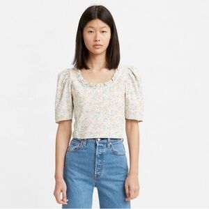 Levi’s Louise Puff Sleeve Top. Size S. NWOT.